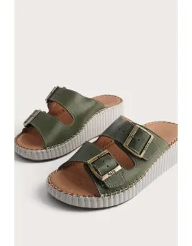 Sala Solena Wedge Sandal In Olive