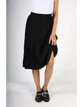 Spanner Pleated Skirt in Black
