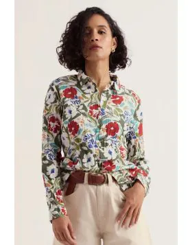 Seasalt Summer Shadows Larissa Shirt In Chalk