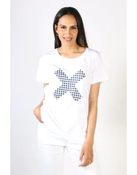 Brighten your days in the cross Tshirt by Threadz. Styled in a quality cotton this classic fit tshirt will certainly be on high rotation in your summer wardrobe. Pair back with Tie Dyed Pant for maximum impact. style 41322T.