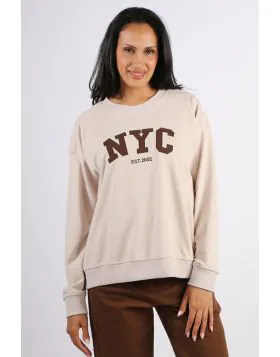 Threadz NYC sweatshirt In Cream