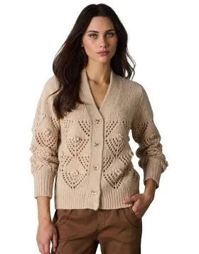 Lania Trellis Cardigan In Honey