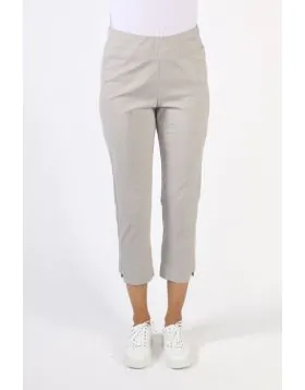 7/8th length pant with slim leg and elasticated Basque waistband for easy pull on. Made in our exclusive European lightweight stretch cotton Acrobat fabric for comfort, breathability and easy care. Style 6061.