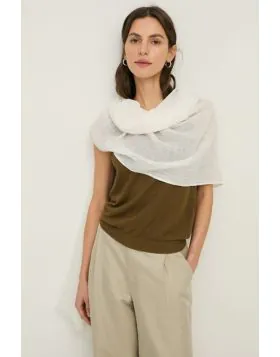 Yerse Blend Scarf In Ecru