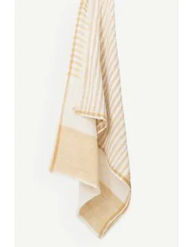 Foulard with striped print. Cotton and linen. 44912.
