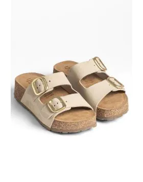 Yokono Platform Wedge Sandal In Beige