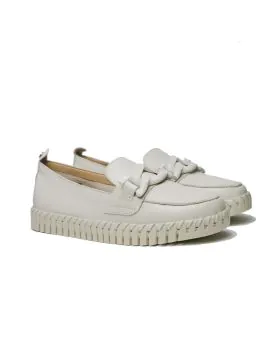 Neo by Nu Ziza Flat Chain Loafer In Natural