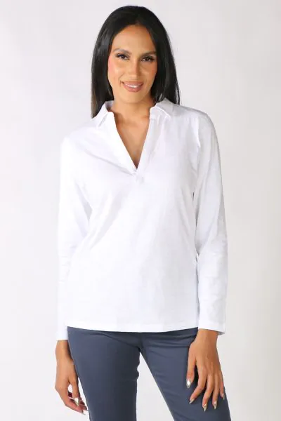 Goondiwindi Cotton Henley Top In White