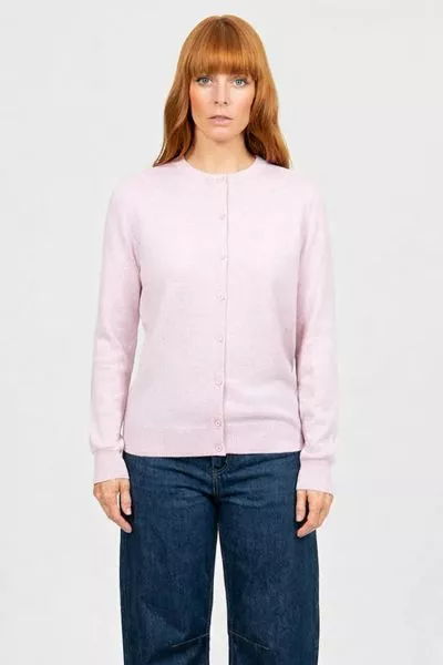 Our Kate Essential Button to Neck Cardi is the perfect all around cardigan. It has a hip grazing length, a Classic button through closure, and a stunning crew neckline. Fitted silhouette, true to size. Wear it over any outfit to add a touch of luxury and 