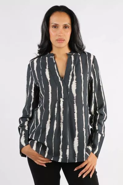Blackstone Manhattan Stitched Tunic Top In Black