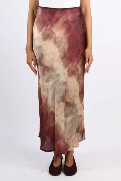 Blackstone Violet Ombre Bias Midi Skirt In Ombre