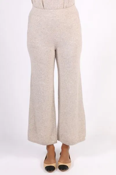 C & Co Classic Palazzo Pant In Oatmeal