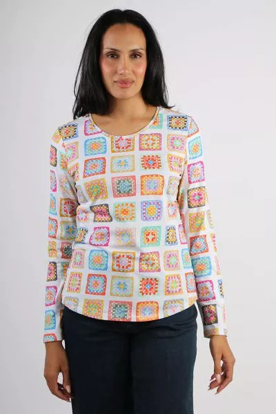 Foil Peggy Art And Soul Top In White