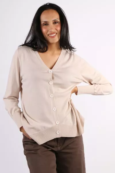 Foil Good Odds Cardigan In Pearl