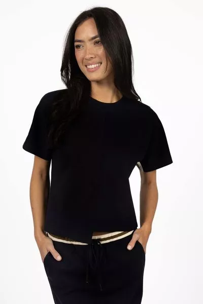 Humidity Mosh Top In Black