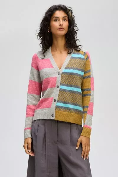 Ld & Co Groove Stripe Cardi On Marle
