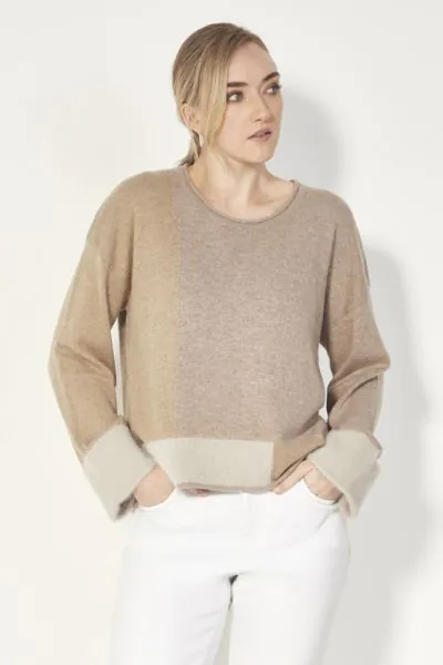 Verge Loom Sweater In Latte
