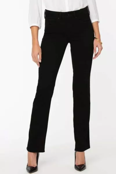 NYDJ Marilyn Straight Jeans In Black