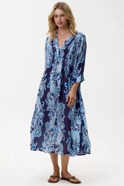 One Season Barbuda Mia Dress In Navy