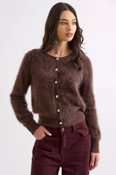 Mia Fratino Sierra Cardigan In Chocolate