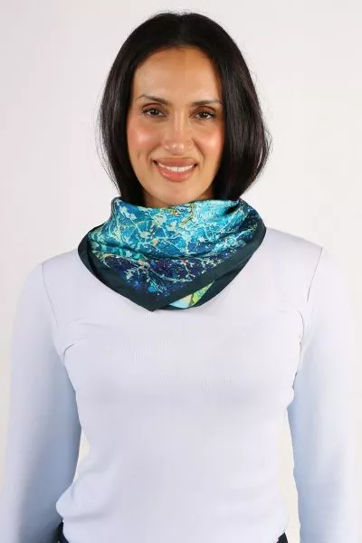 Namaskar Almond Blossom Square Scarf In Print