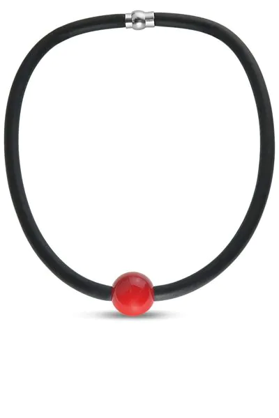 Jantan Bead Necklace In Red