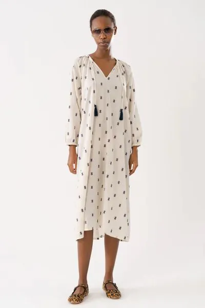 Lollys Laundry Punjab Dress In Cream