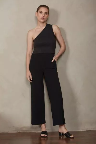 Raffaelo Rossi Palina Crepe Jersey Pant In Black