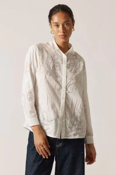 Rubyyaya Driftwood Shirt In White