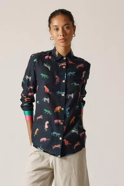 Rubyyaya Funky Cats Shirt In Print