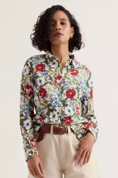 Seasalt Summer Shadows Larissa Shirt In Chalk