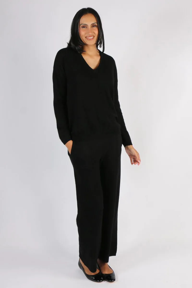 C Co Boyfriend Jumper In Black