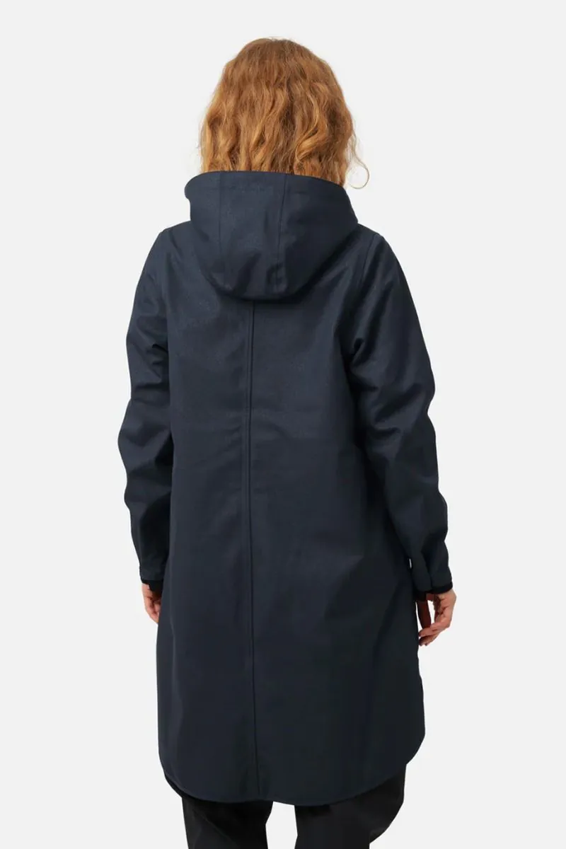 Ilse Jacobsen Fleece Lined Raincoat In Indigo