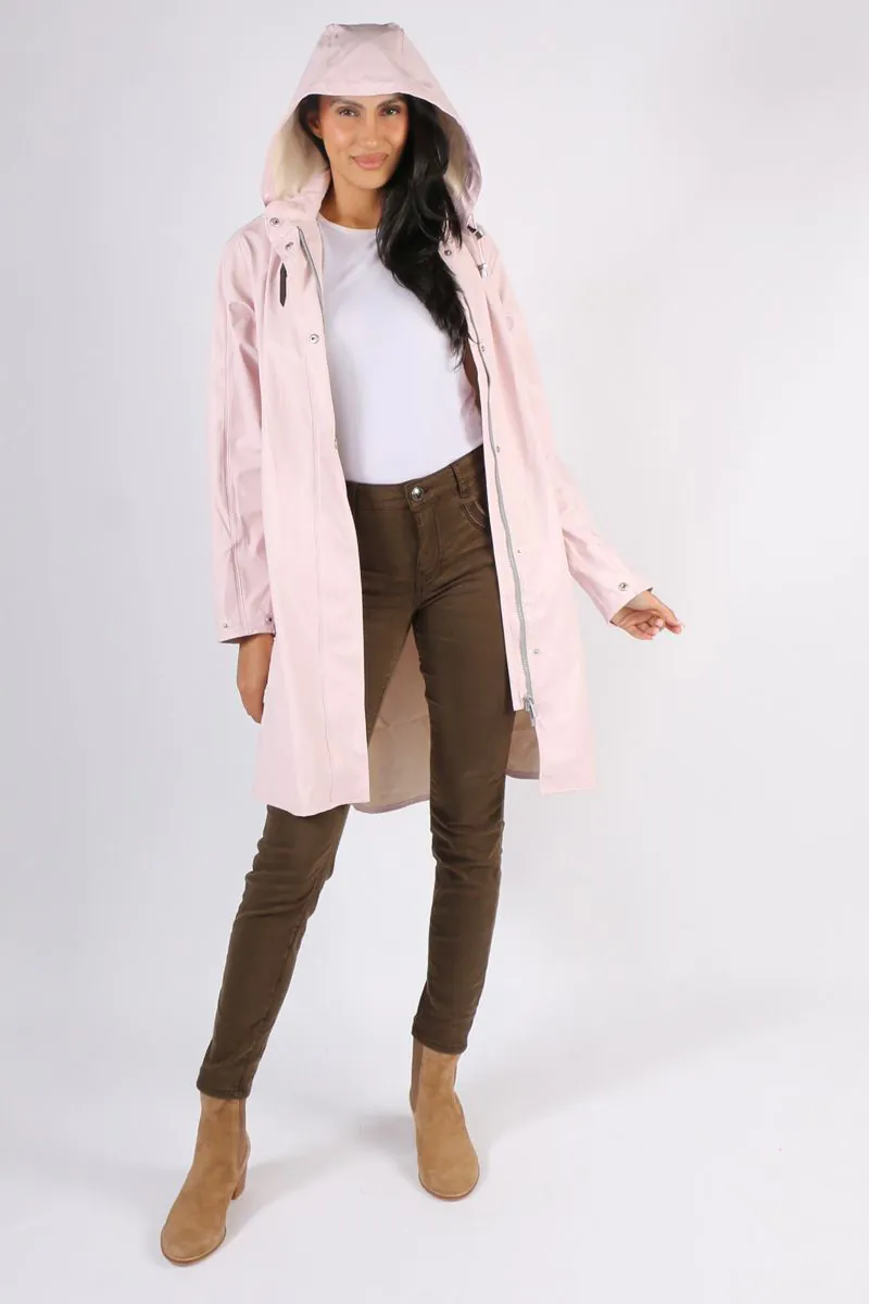 Blush pink raincoat sales