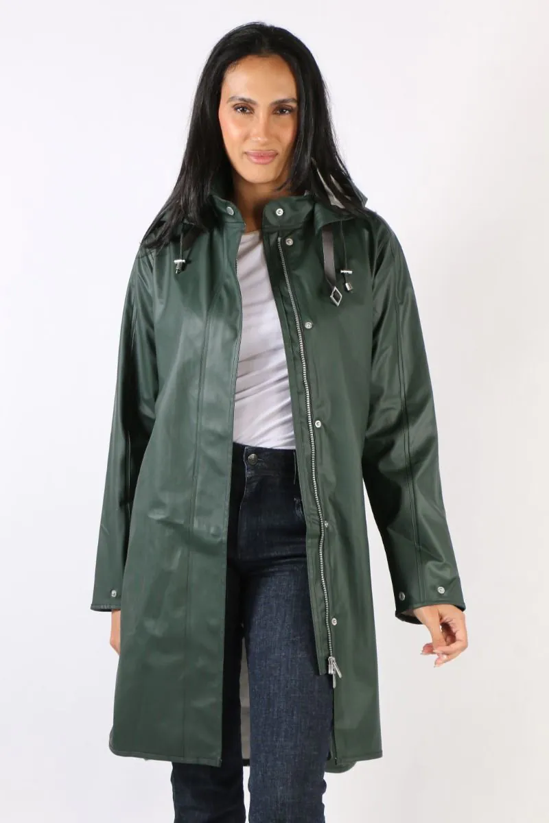 Ilse Jacobsen A Line Raincoat In Beetle