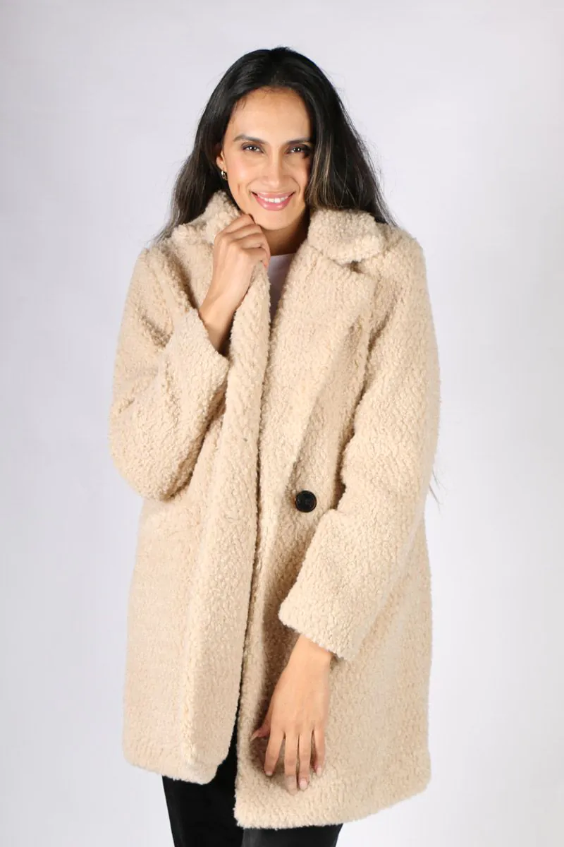 Oatmeal teddy coat discount