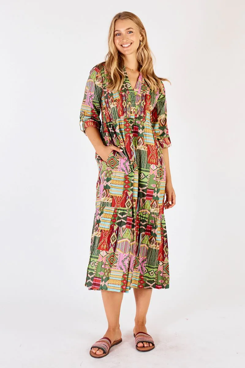 Reads Online Lula Life Sylvie Midi Dress In Fern