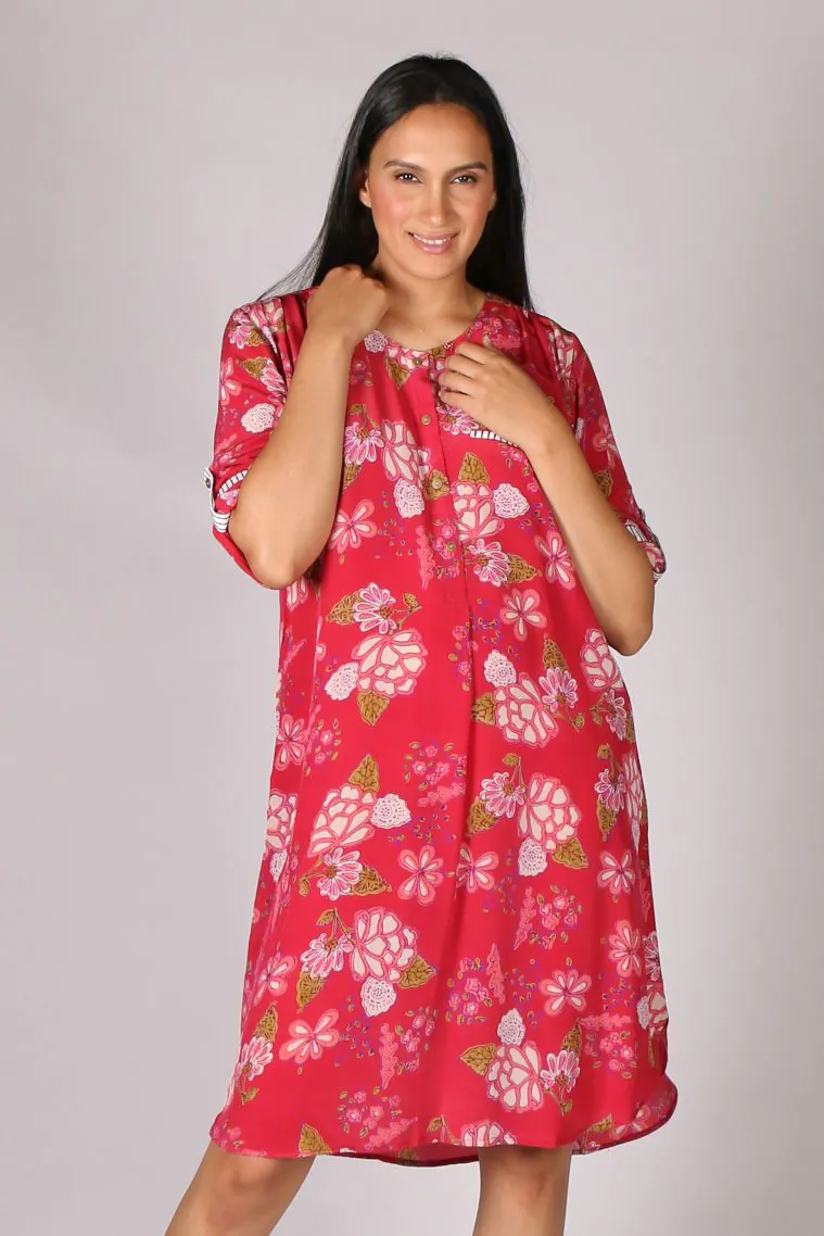 Pop Garden Dress By Anupamaa In Rose