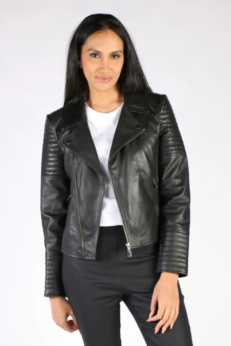 Binny leather jacket clearance
