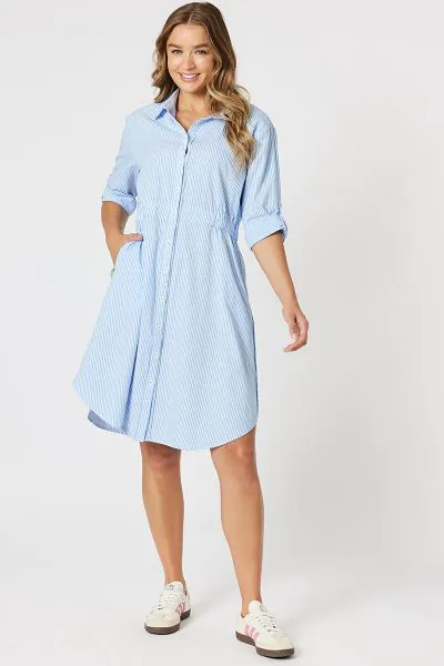 Threadz Skyler Dress In Blue