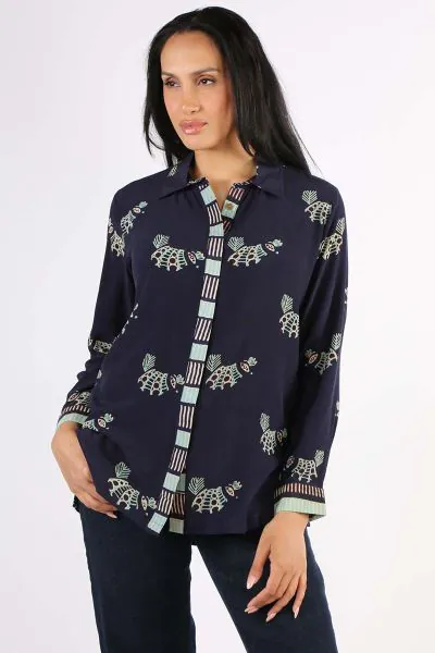 Anupamaa Bird Panama Shirt In Print