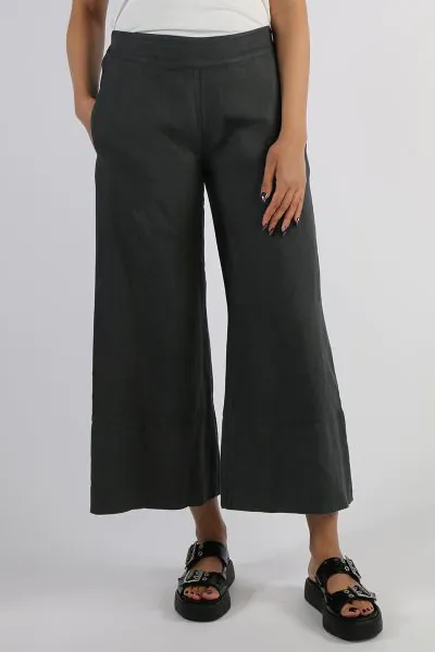 Blueberry Guacho Wide Leg Pants In Grey