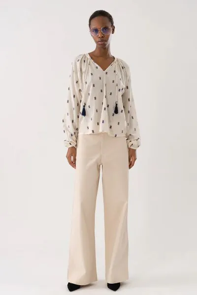 Lollys Laundry Bihar Shirt In Cream