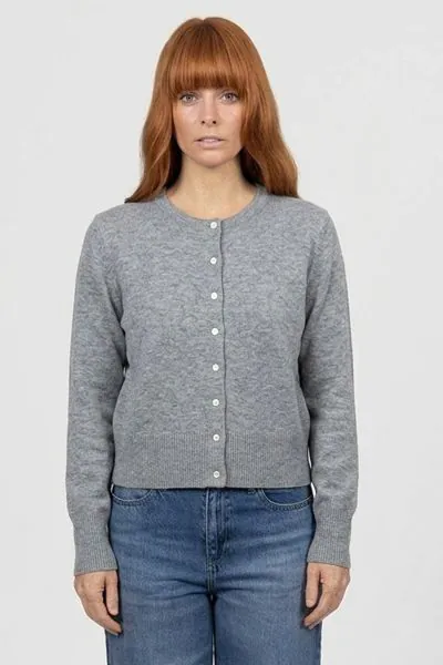 Bridge and Lord Marnie Cropped Cardi In Grey