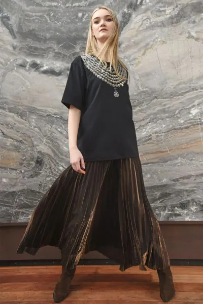 Curate Forever Long Skirt In Brown