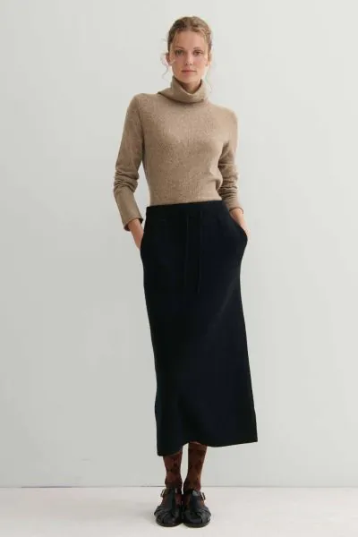 Cashmerism Luxe Pencil Skirt In Black