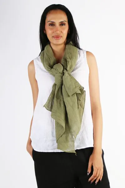 DS Athens Wrap Scarf In Khaki