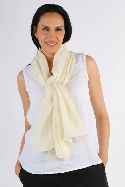DS Athens Wrap Scarf In Vanilla