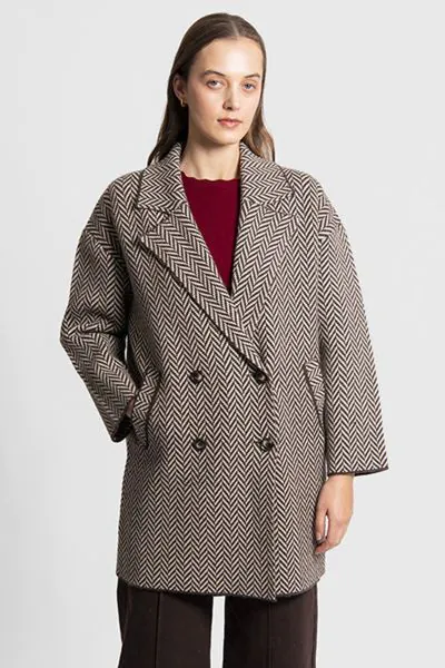 Fields Herringbone Jacket In Bronze