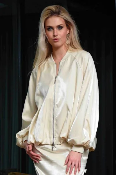 Cooper Flower Bomb Jacket In Ivory